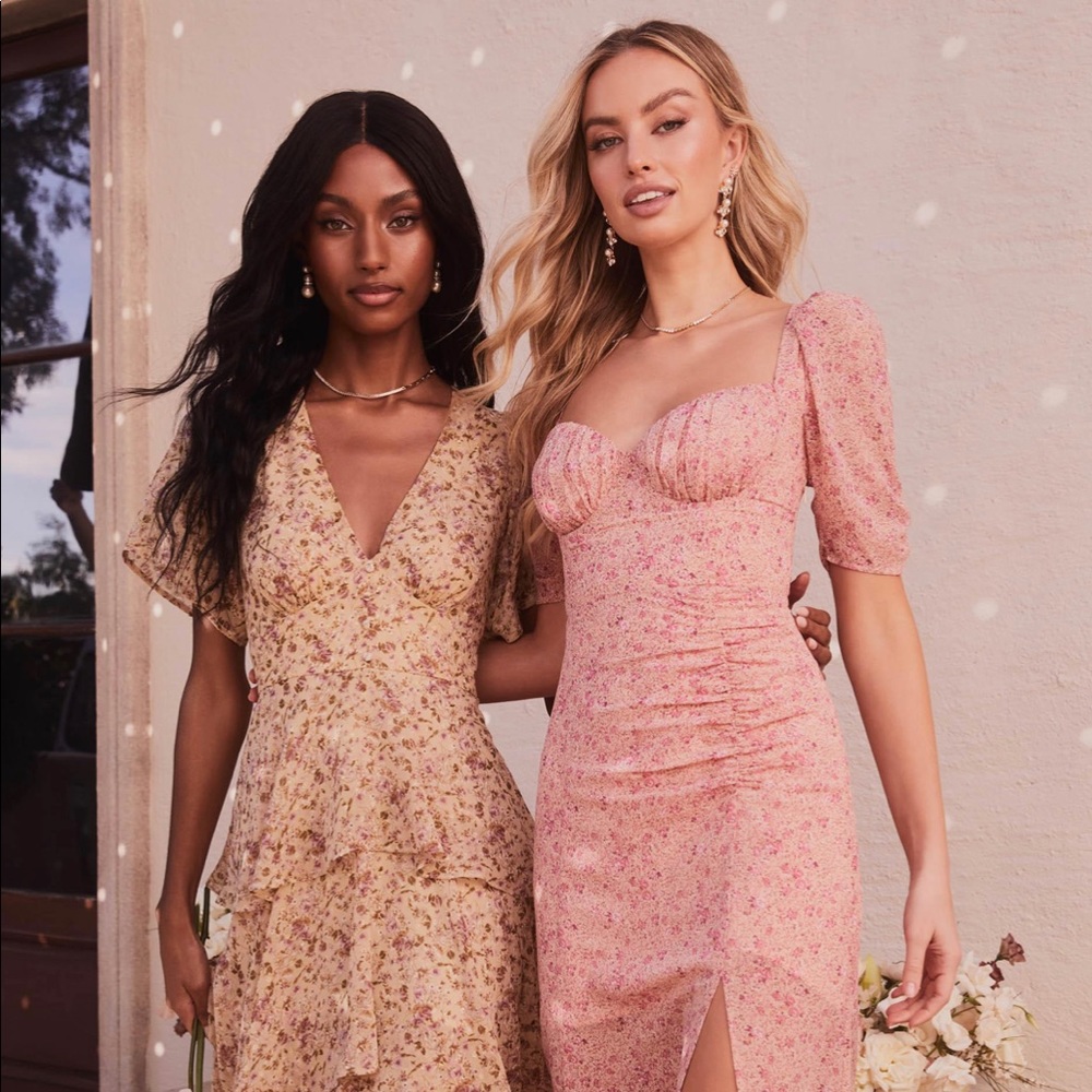 ASTR The Label - Blush Pink Milkmaid Dress (SMALL & MEDIUM)